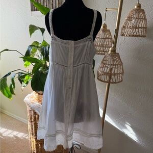 Urban Outfitters White Eyelet Button-Down Chemise